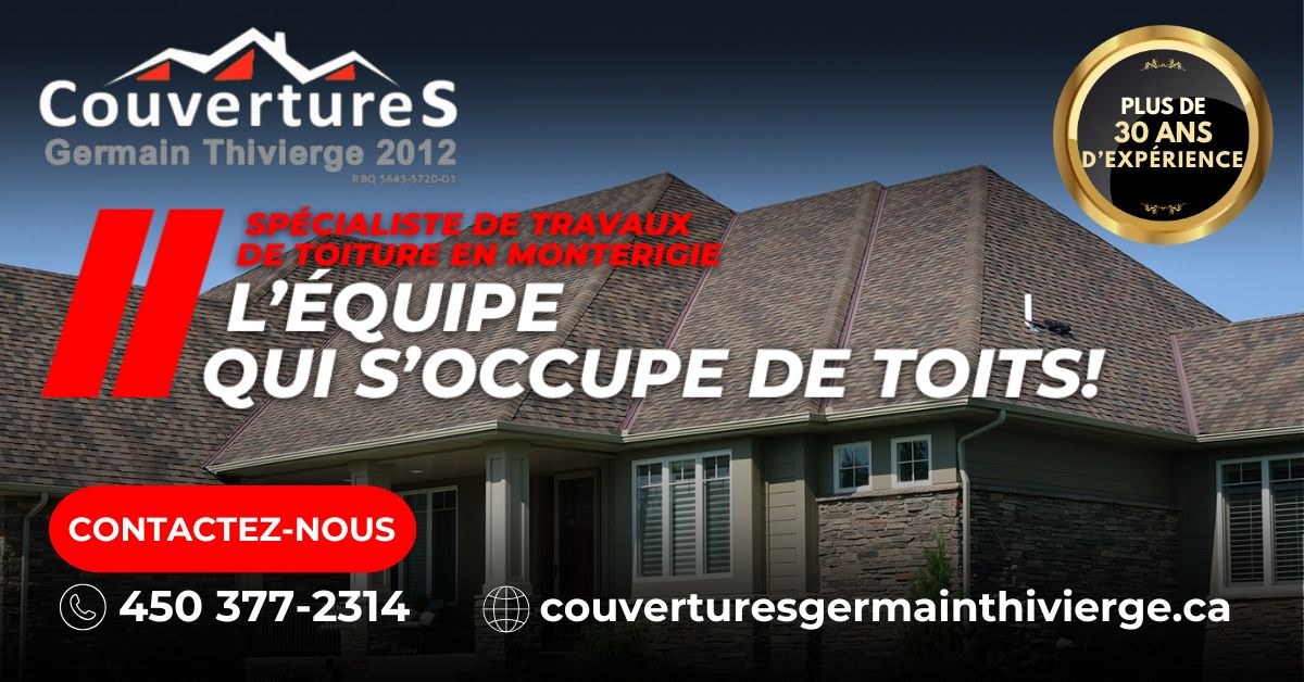 Bannière Couvertures Germain Thivierge inc.